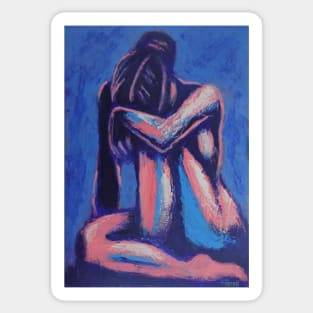 Blue Mood 5 - Female Nude Sticker